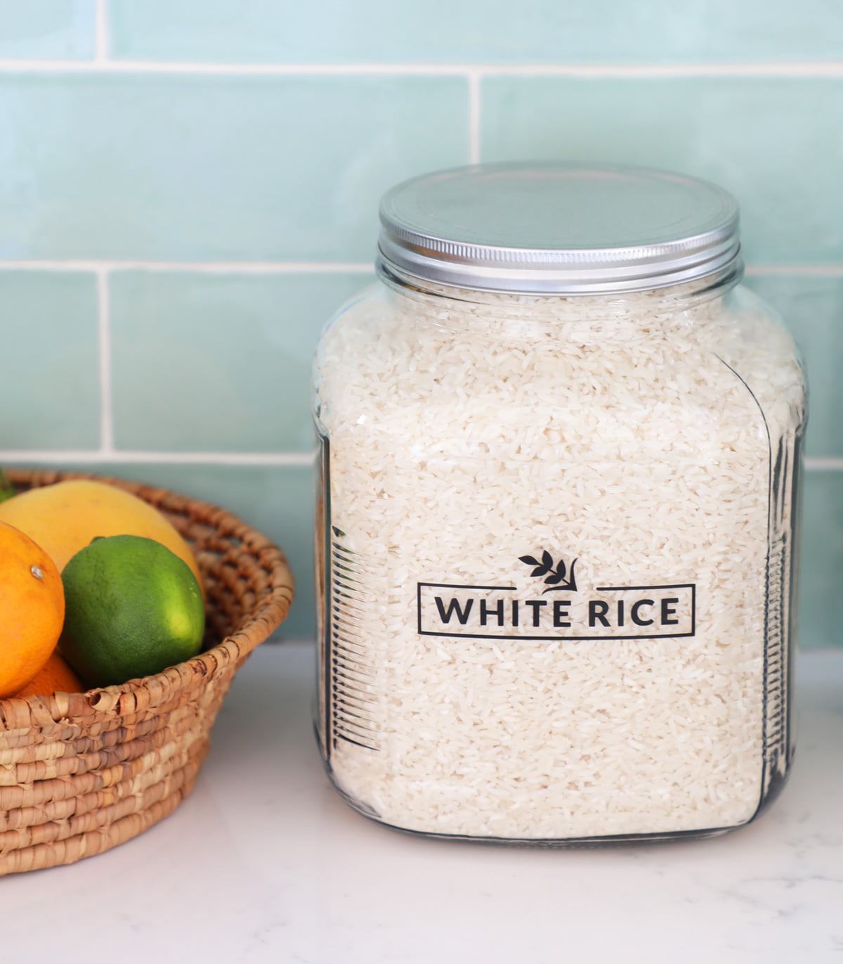 White Rice Canister