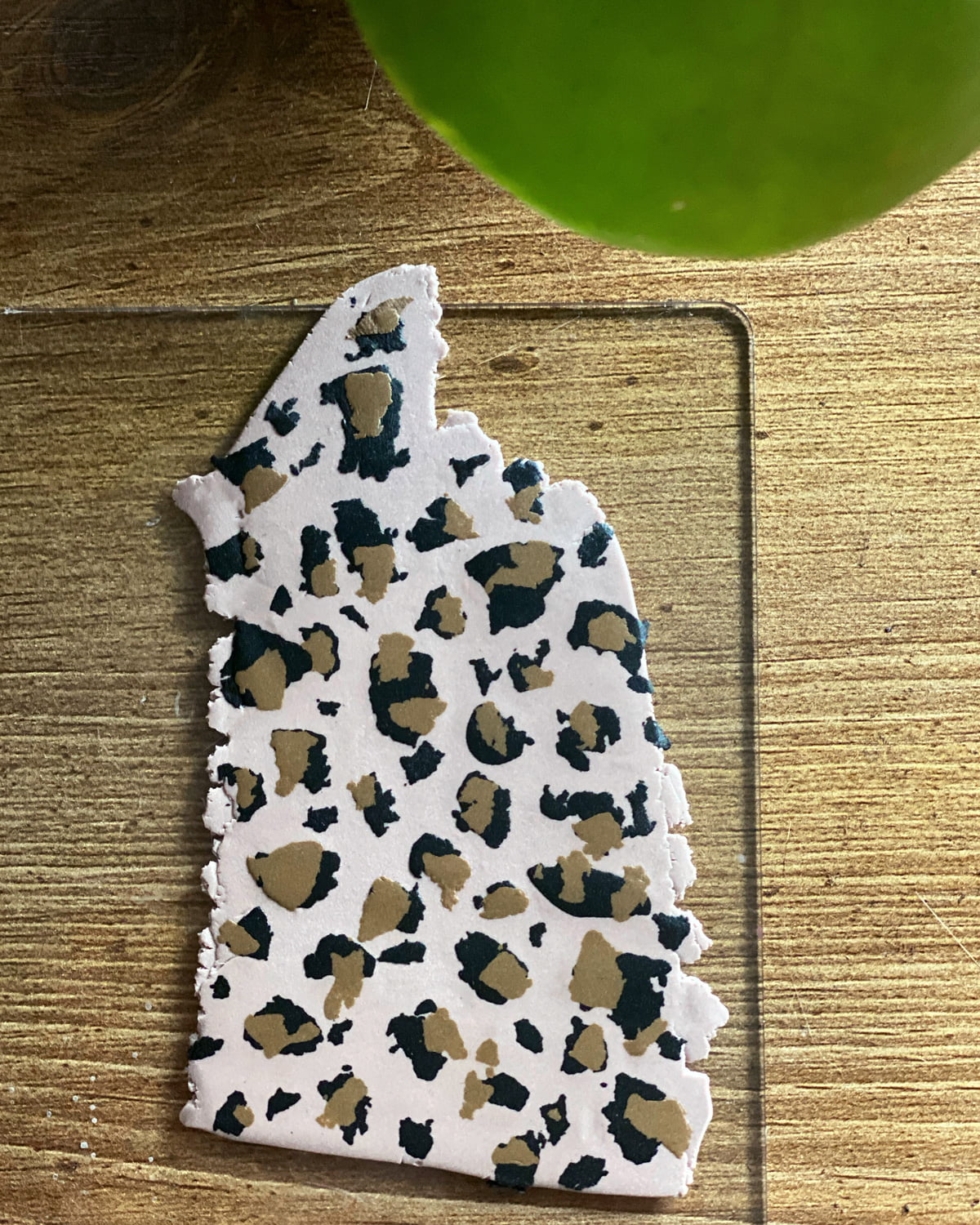 leopard print polymer clay