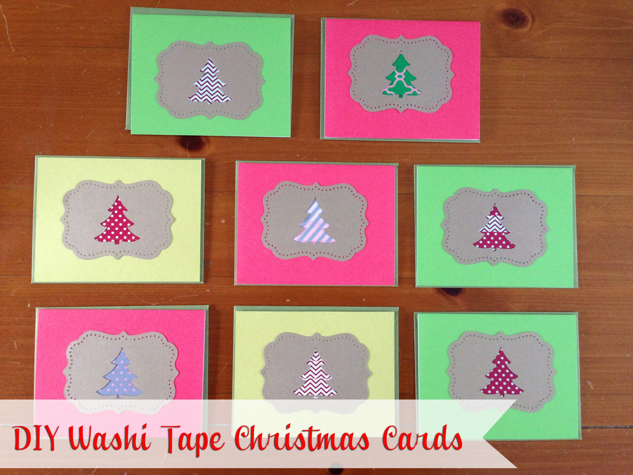 Last Minute DIY Washi Tape Christmas Cards