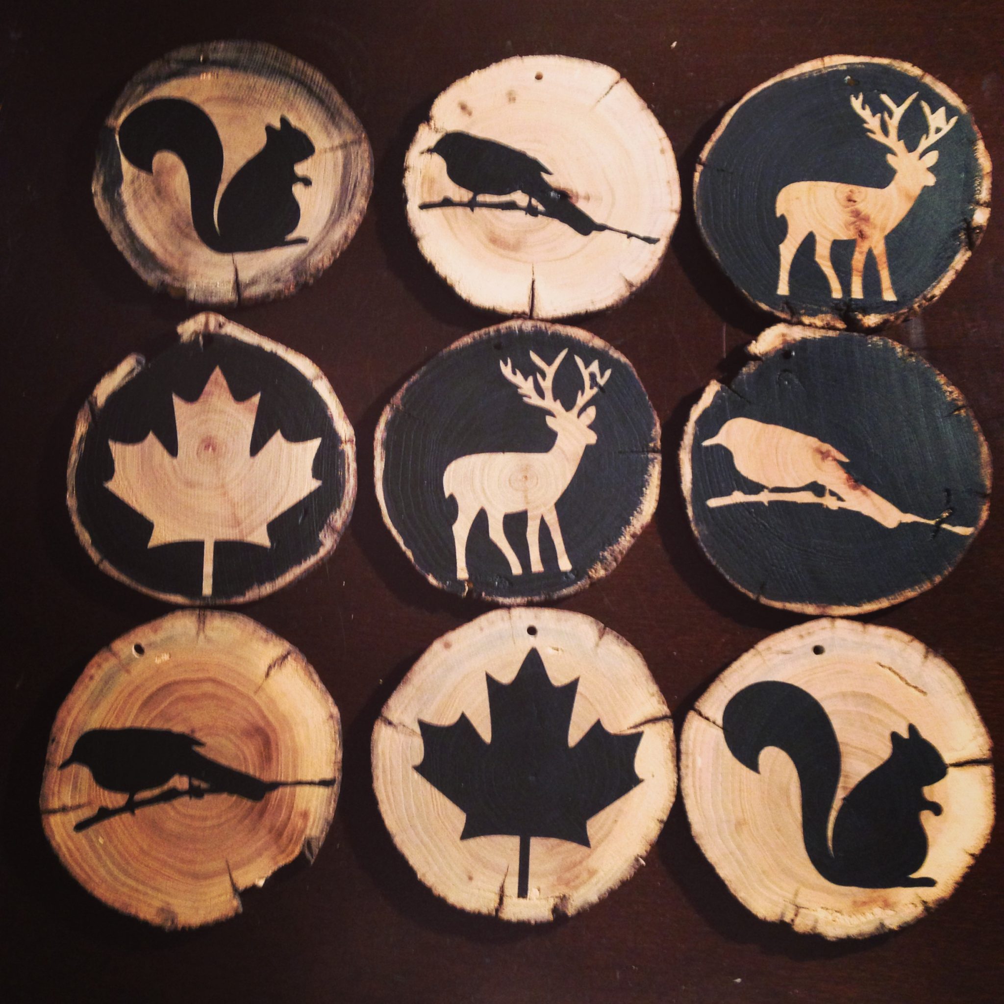 Personalized Wooden Disc Ornaments