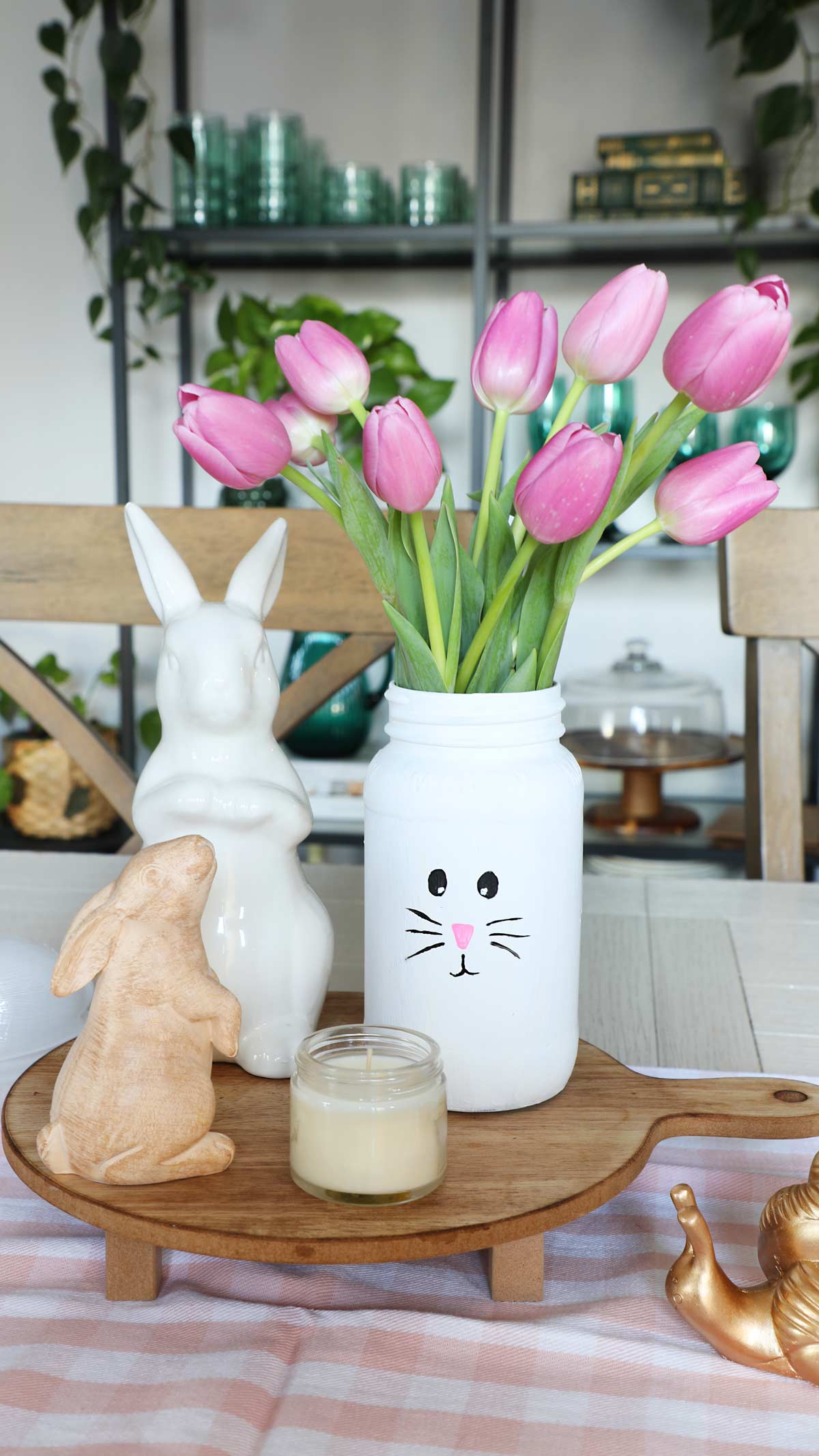 DIY Recycled Easter Bunny Vases