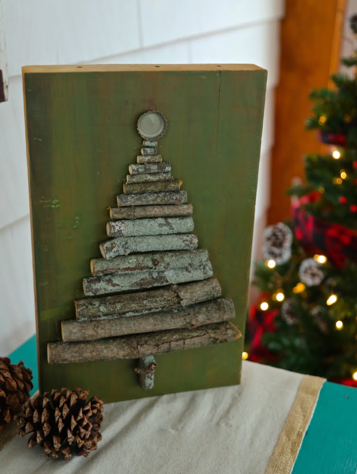 DIY Rustic Stick Christmas Tree