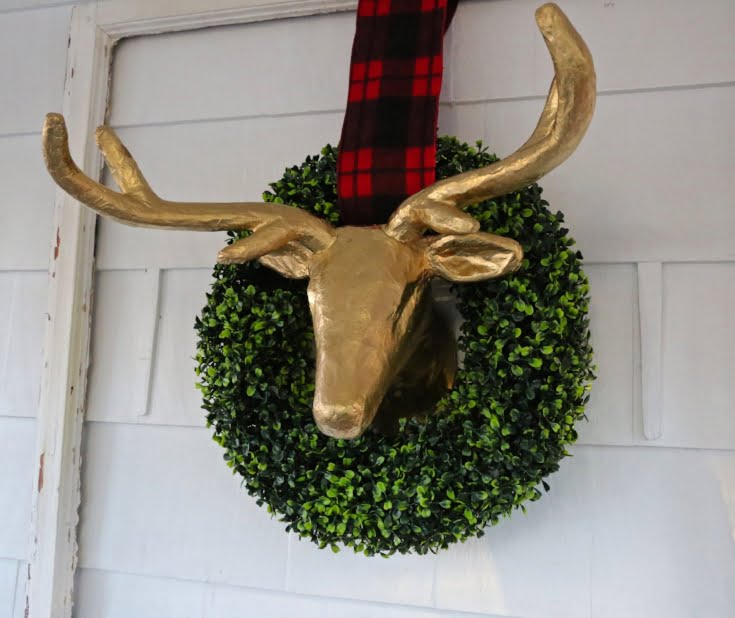 Christmas Decor: DIY Wall Mounted Faux Deer Head
