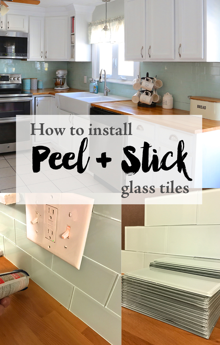 how to install peel and stick glass tiles