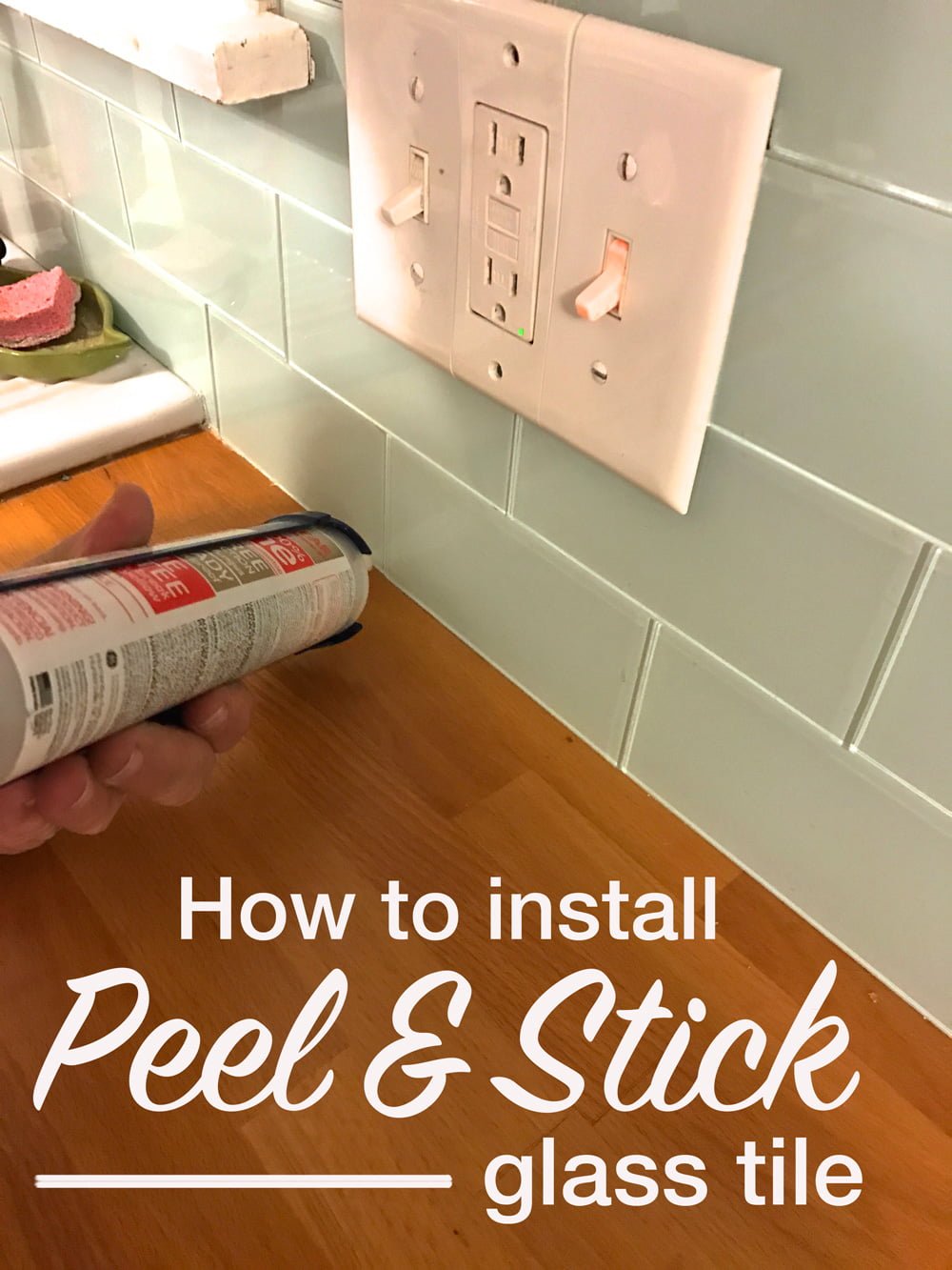 Installing Peel and Stick Glass Tiles Weekend Craft