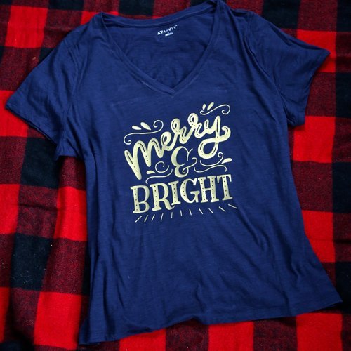 DIY Merry and Bright HTV Shirt