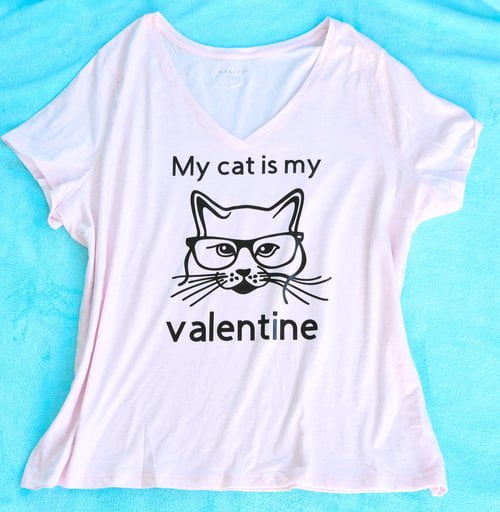 DIY Cat Lady Valentine’s Day Shirt