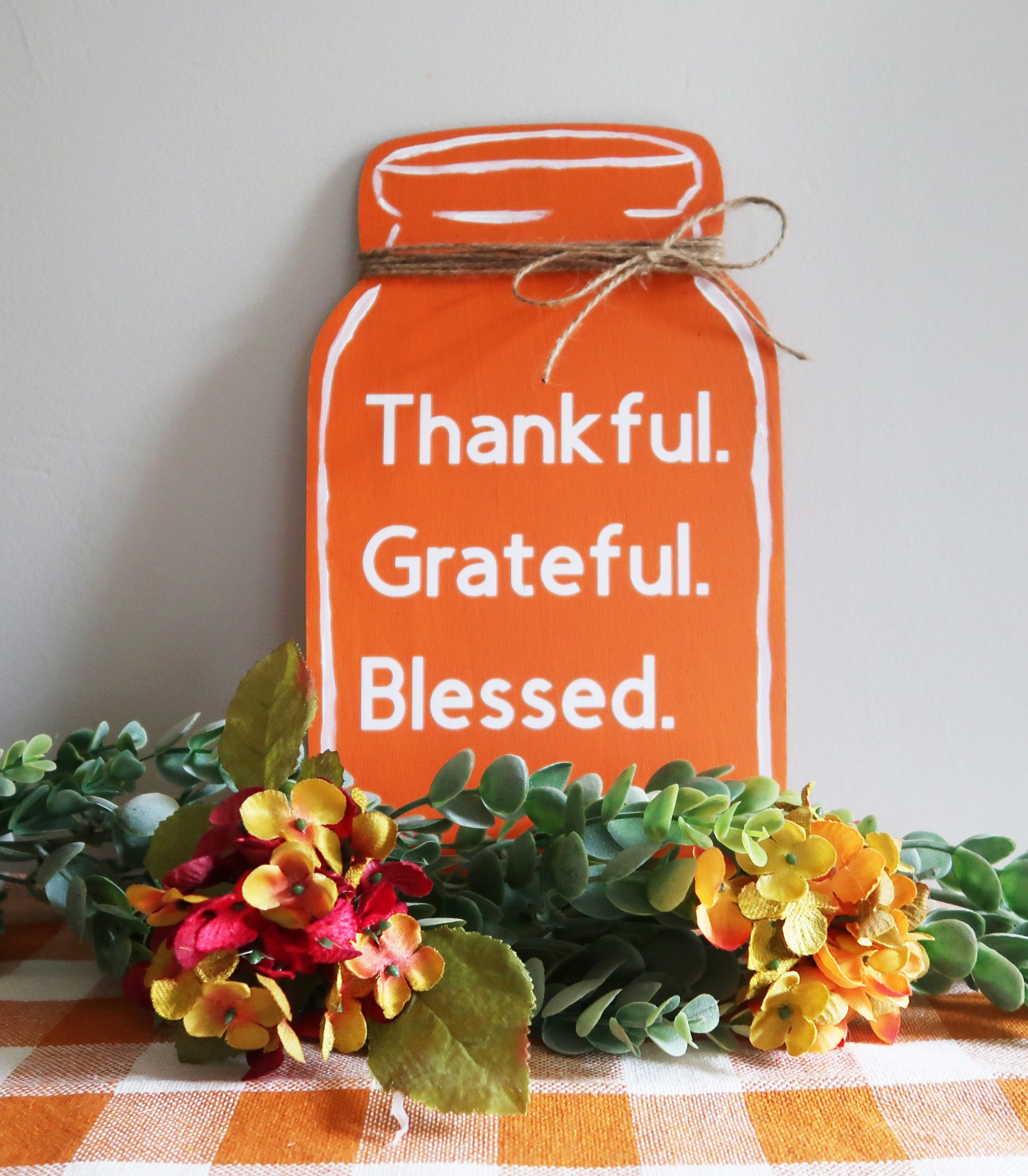 Thanksgiving Mason Jar Sign