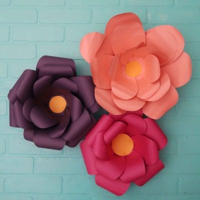 cricut large paper flowers