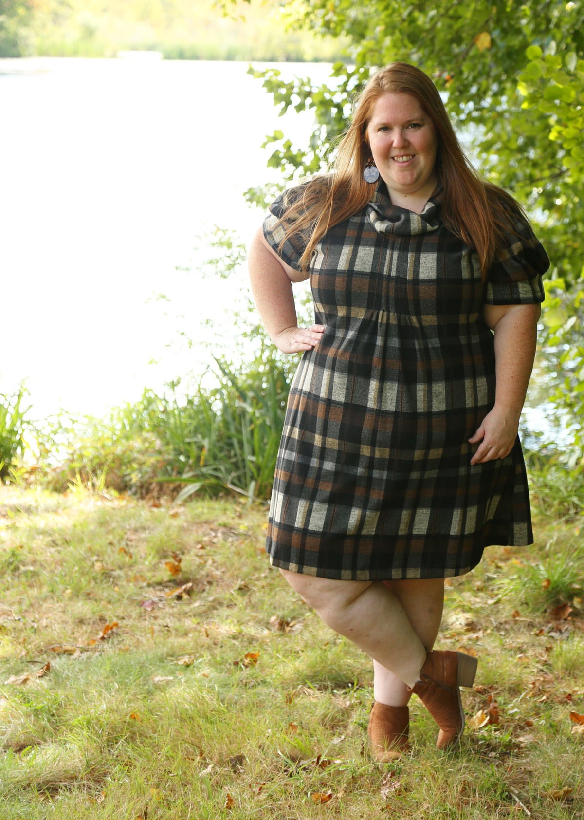 Plaid Plus Size, Fashion Plaid Plus Size