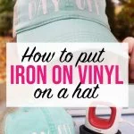 How to put iron on vinyl on a hat