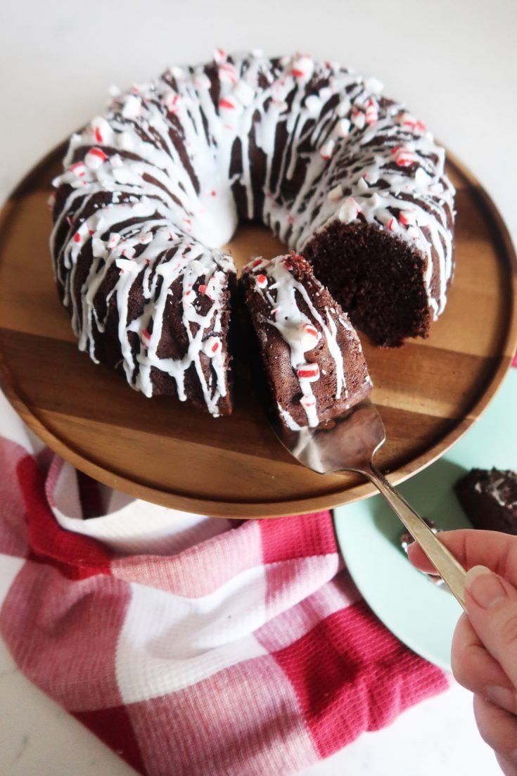 Peppermint Mocha Bundt Cake