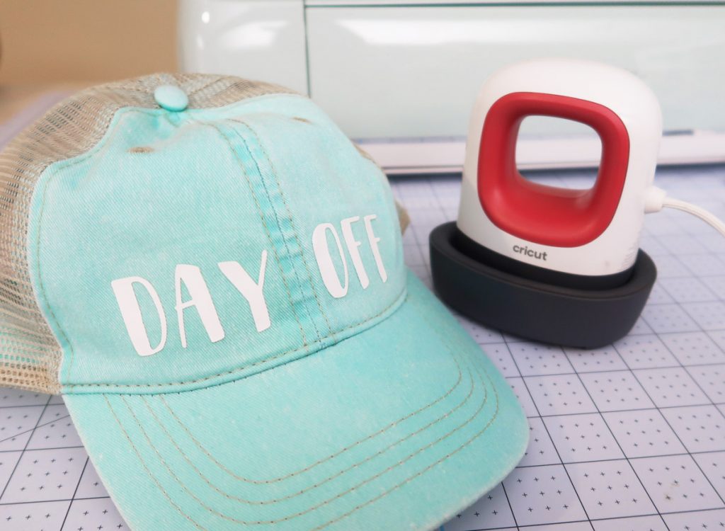 how-to-put-iron-on-vinyl-on-a-hat-with-cricut-explore-air-2-weekend-craft