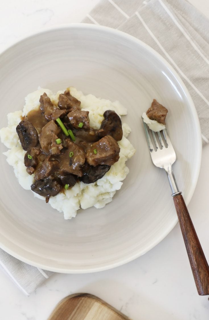 Instant Pot Beef Tips with Mushrooms