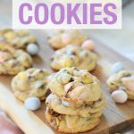Easter cookies with mini eggs