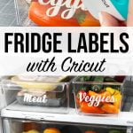 refrigerator labels with Cricut
