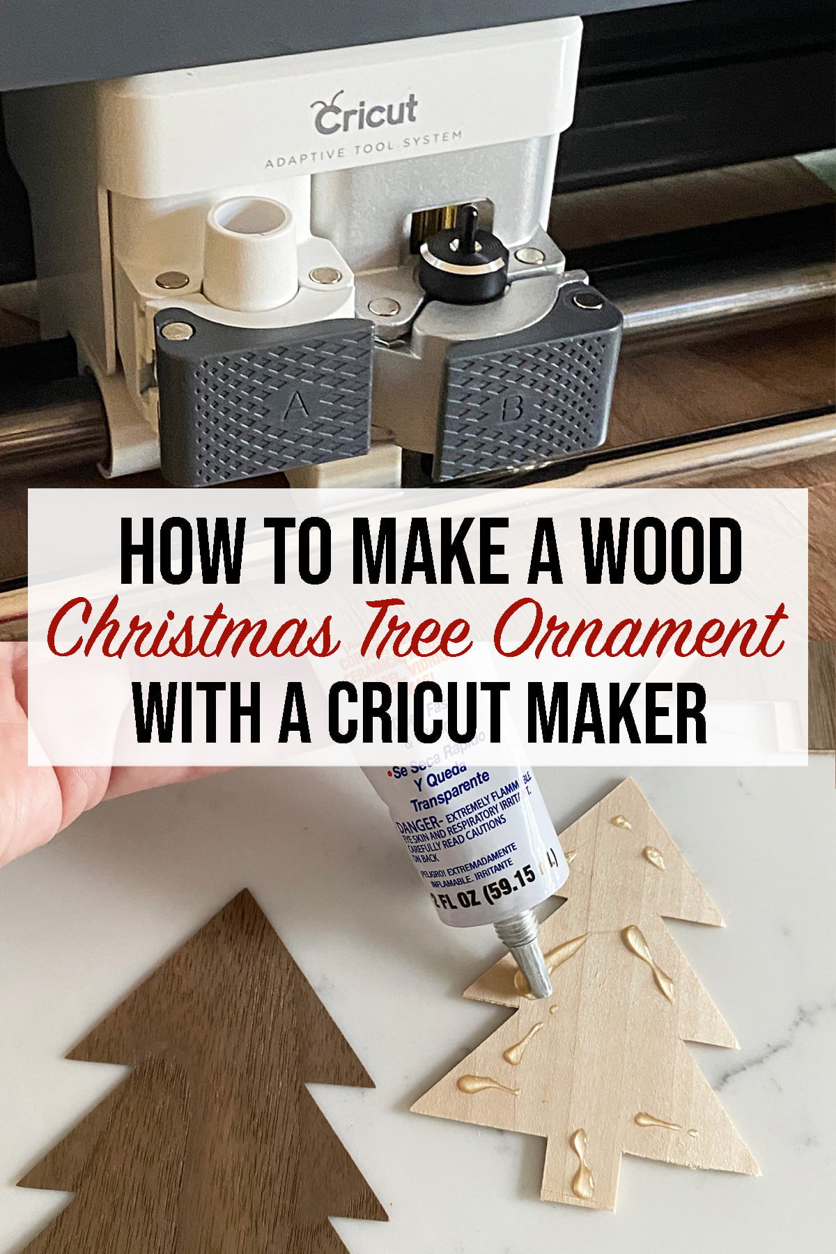 Wood Christmas Tree Ornaments with Cricut Maker Weekend Craft