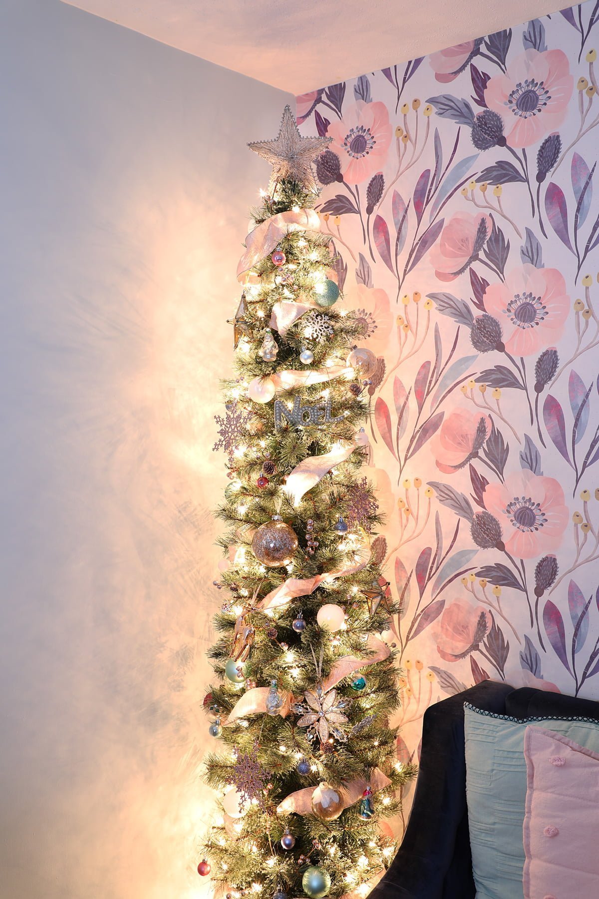 pink pencil Christmas tree 