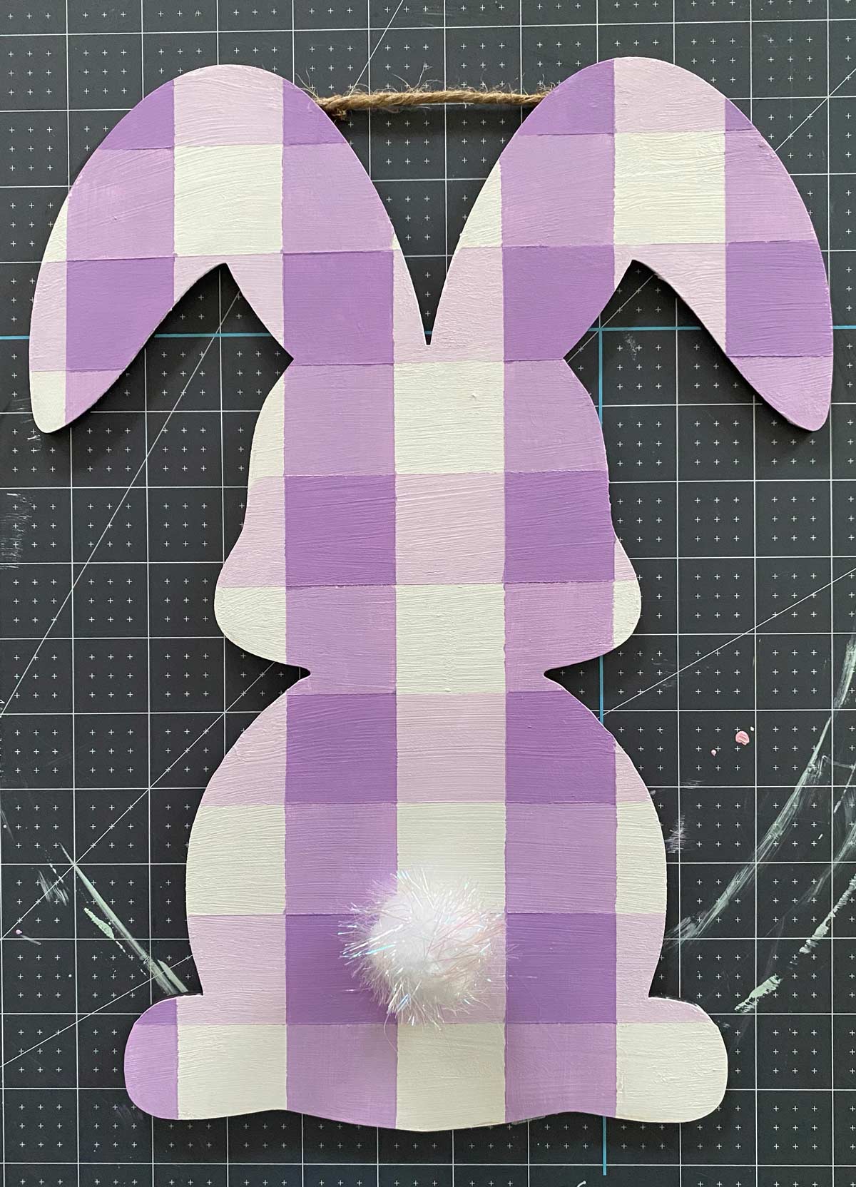 DIY Buffalo Check Plaid Bunny