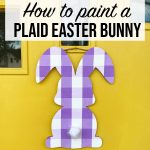 DIY Plaid Painted Easter Bunny