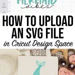 Step by step instructions on how to upload an SVG file in Cricut design space. 