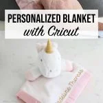 personalized baby blanket with cricut