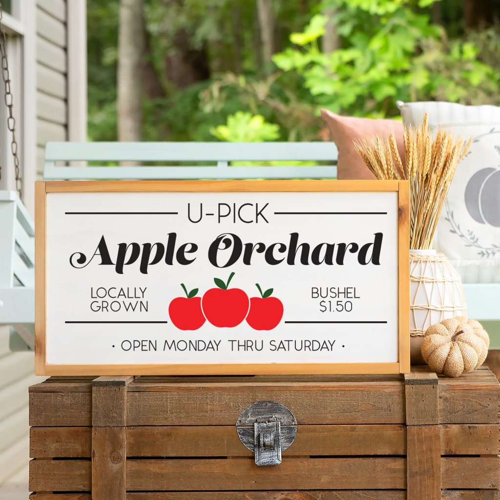 Apple Picking Sign SVG File - Weekend Craft