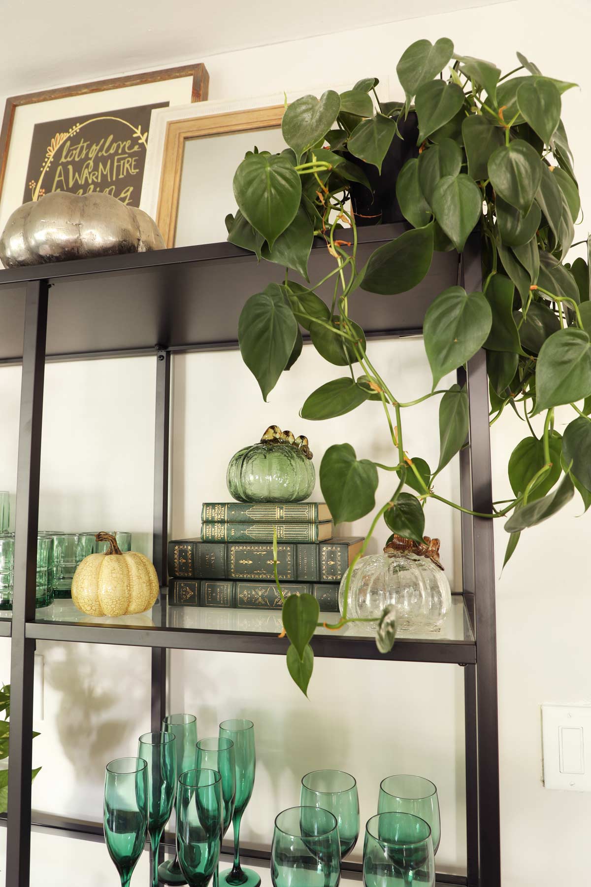 Fall decor glass pumpkins