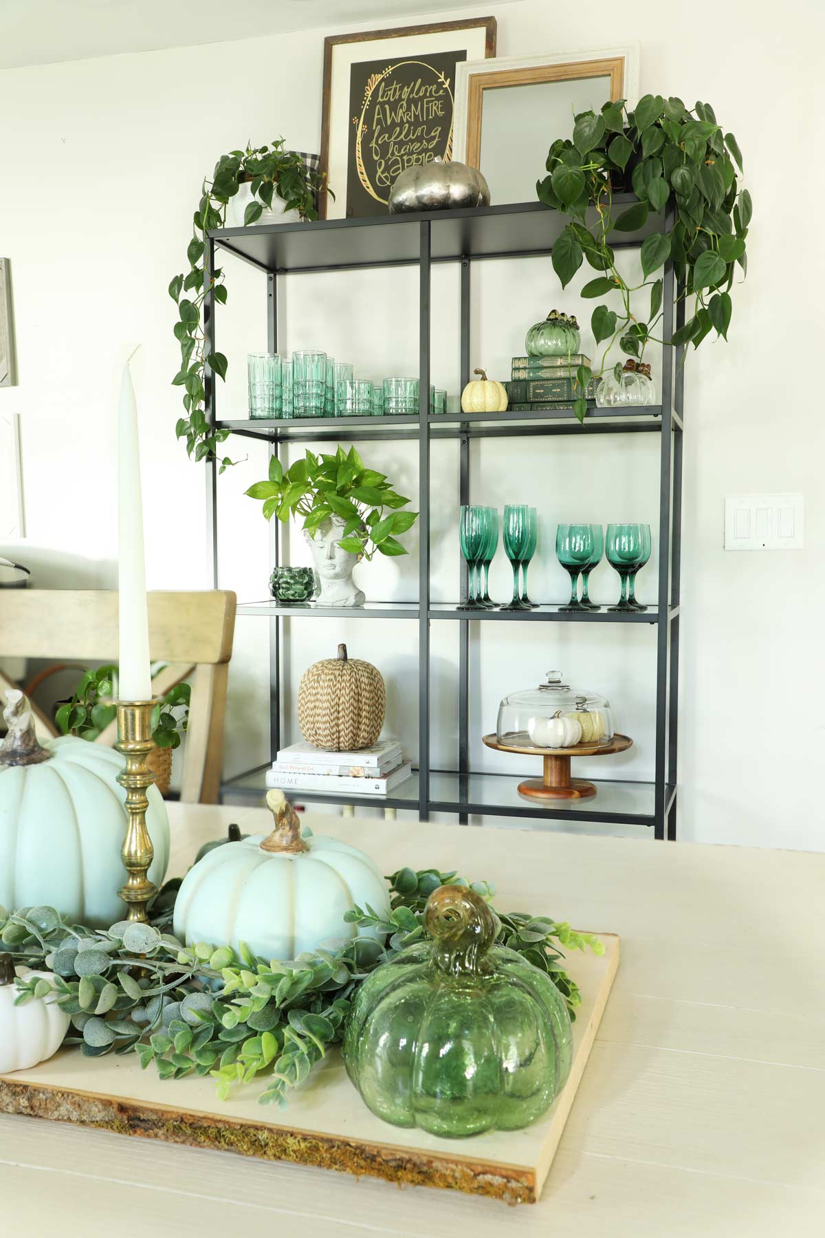 Fall Decorating with Teal