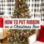 How to put ribbon on a christmas tree