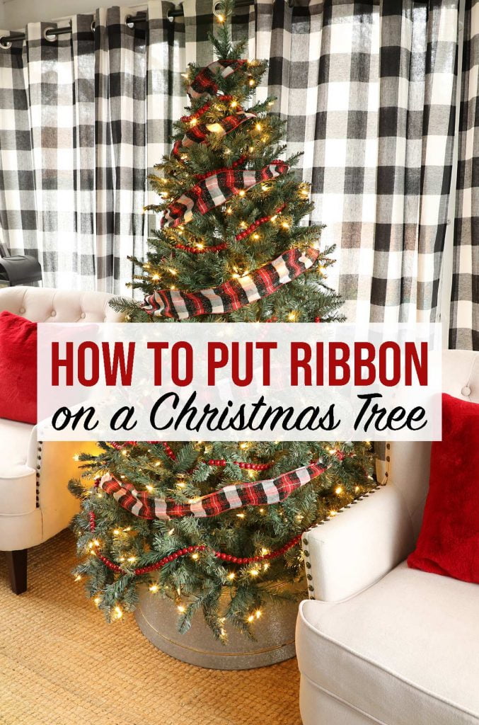 How to put ribbon on a christmas tree