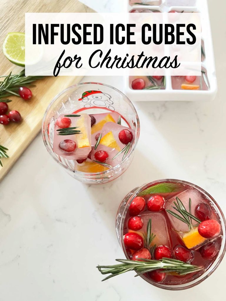 infused ice cubes for christmas