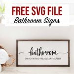 Free SVG bathroom Sign