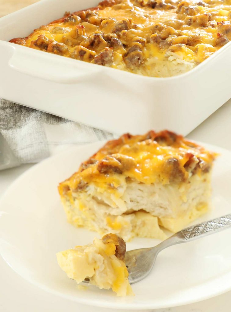 breakfast bake with biscuits