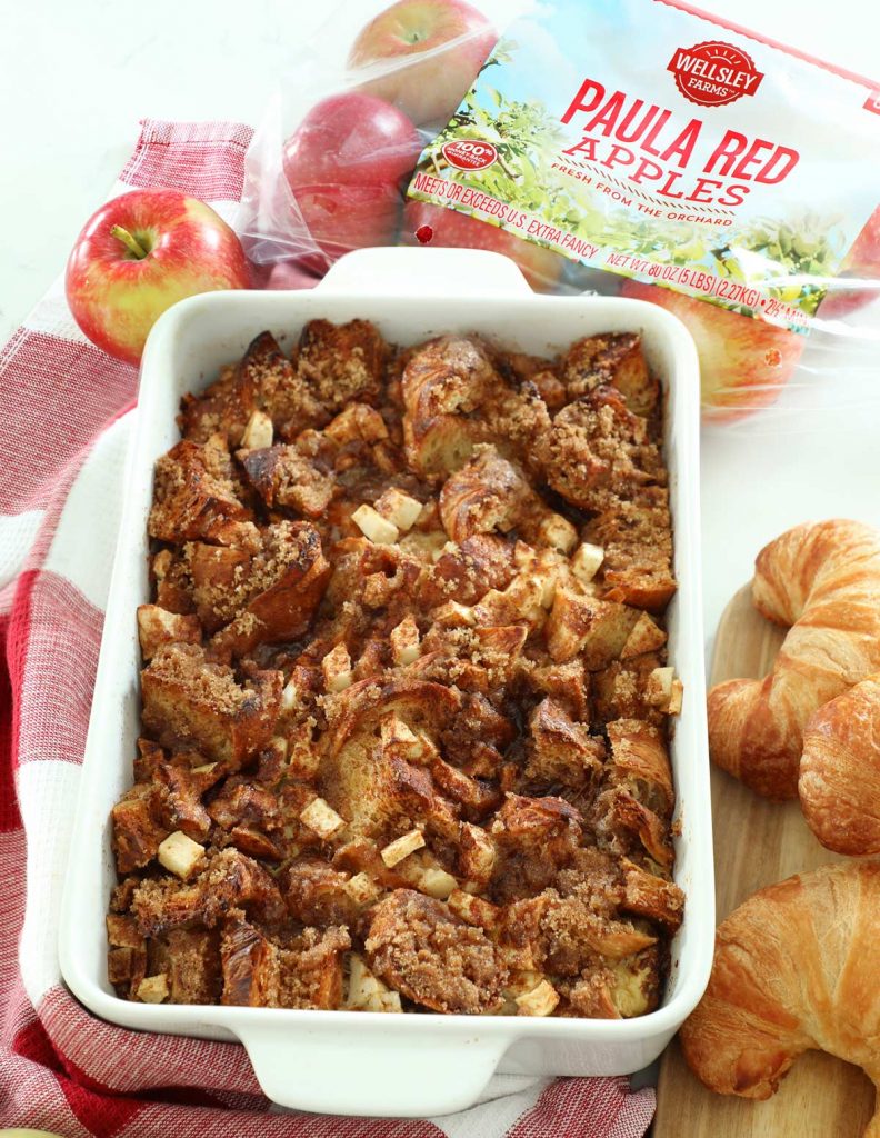 Overnight Croissant French Toast with Apples