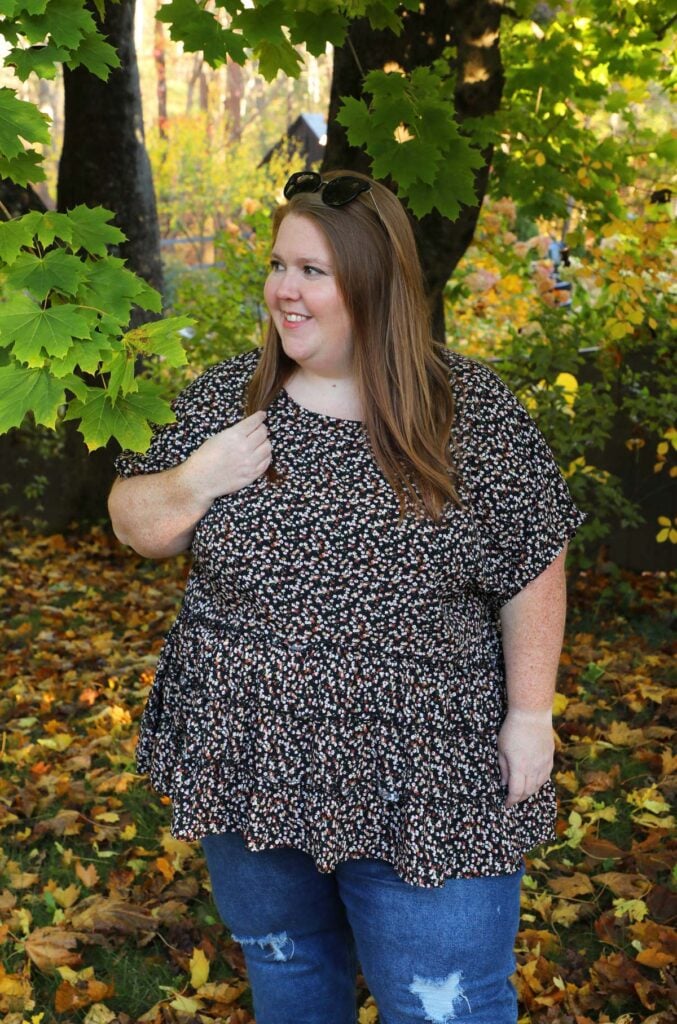 Plus Size Polka Dot Tops Plus Size Peplum Tops Flattering Plus Tops