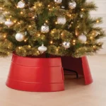 27" Metal Tree Collar Glossy Red