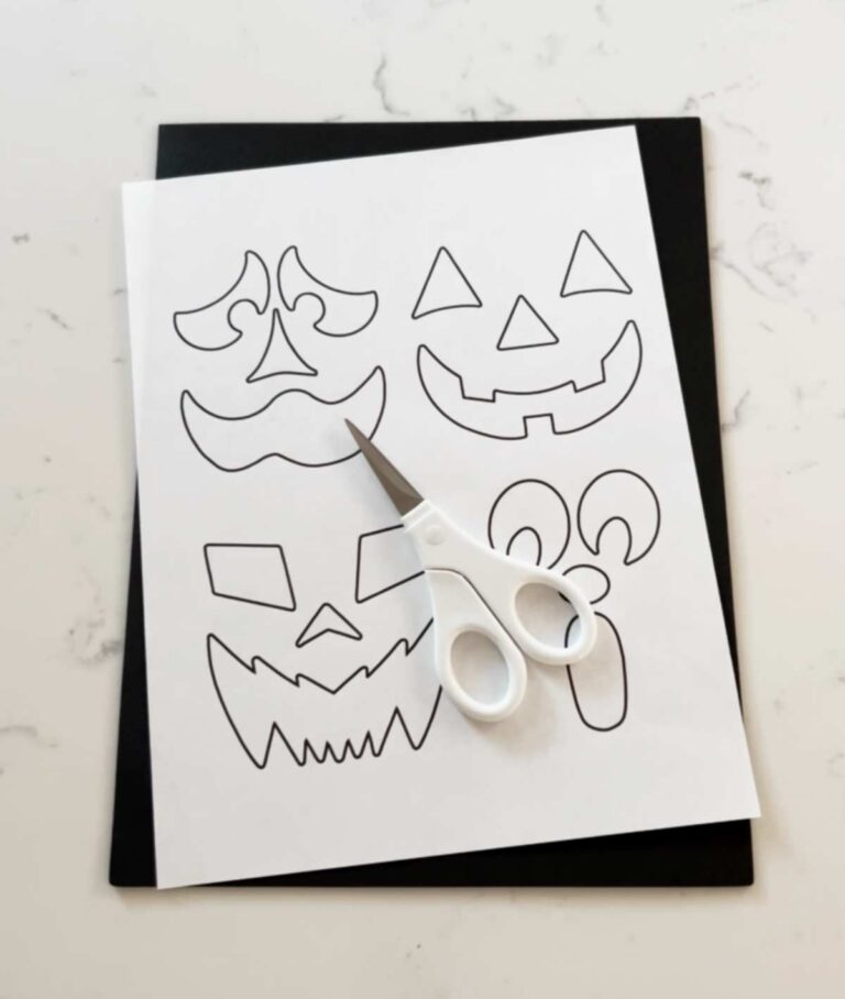 Jack O'lantern Faces Printable Weekend Craft