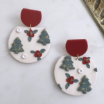 Hand Made Holiday Polymer Clay Earrings