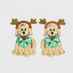 'Home for the Paw-Lidays' Statement Earrings