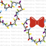 Mickey and Minnie Christmas Lights SVG