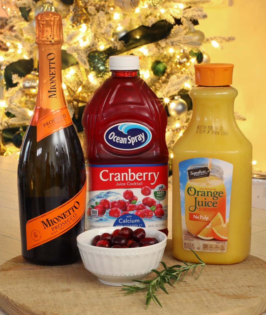 Christmas Mimosas Ingredients