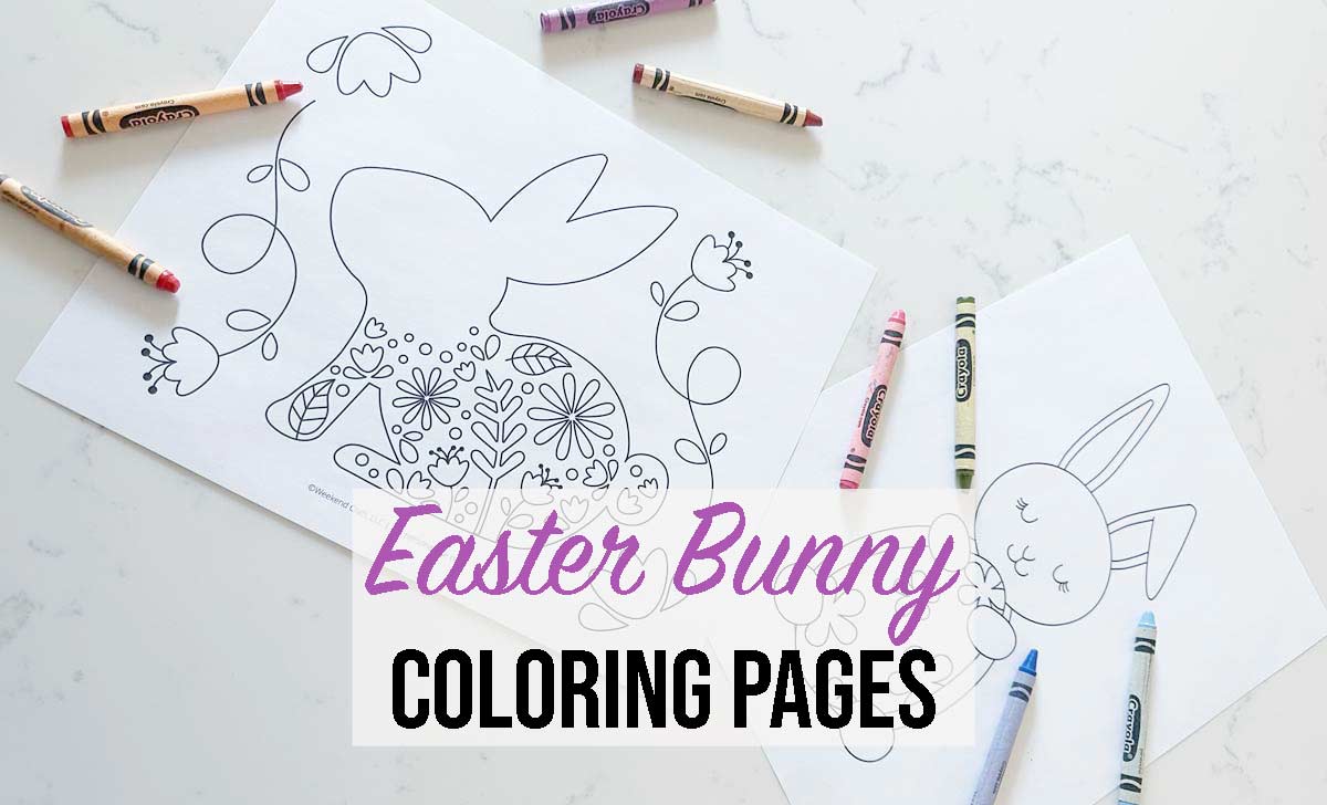 Easter Bunny Coloring Pages - Weekend Craft