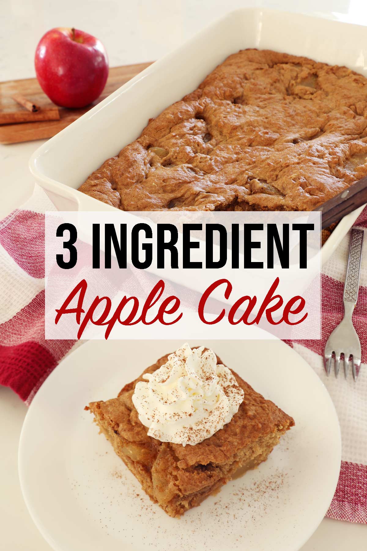 3 Ingredient Apple Spice Cake - Weekend Craft